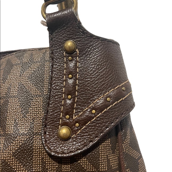 MICHAEL KORS Logo Leather Hobo with Braided Handles - Picture 2 of 13